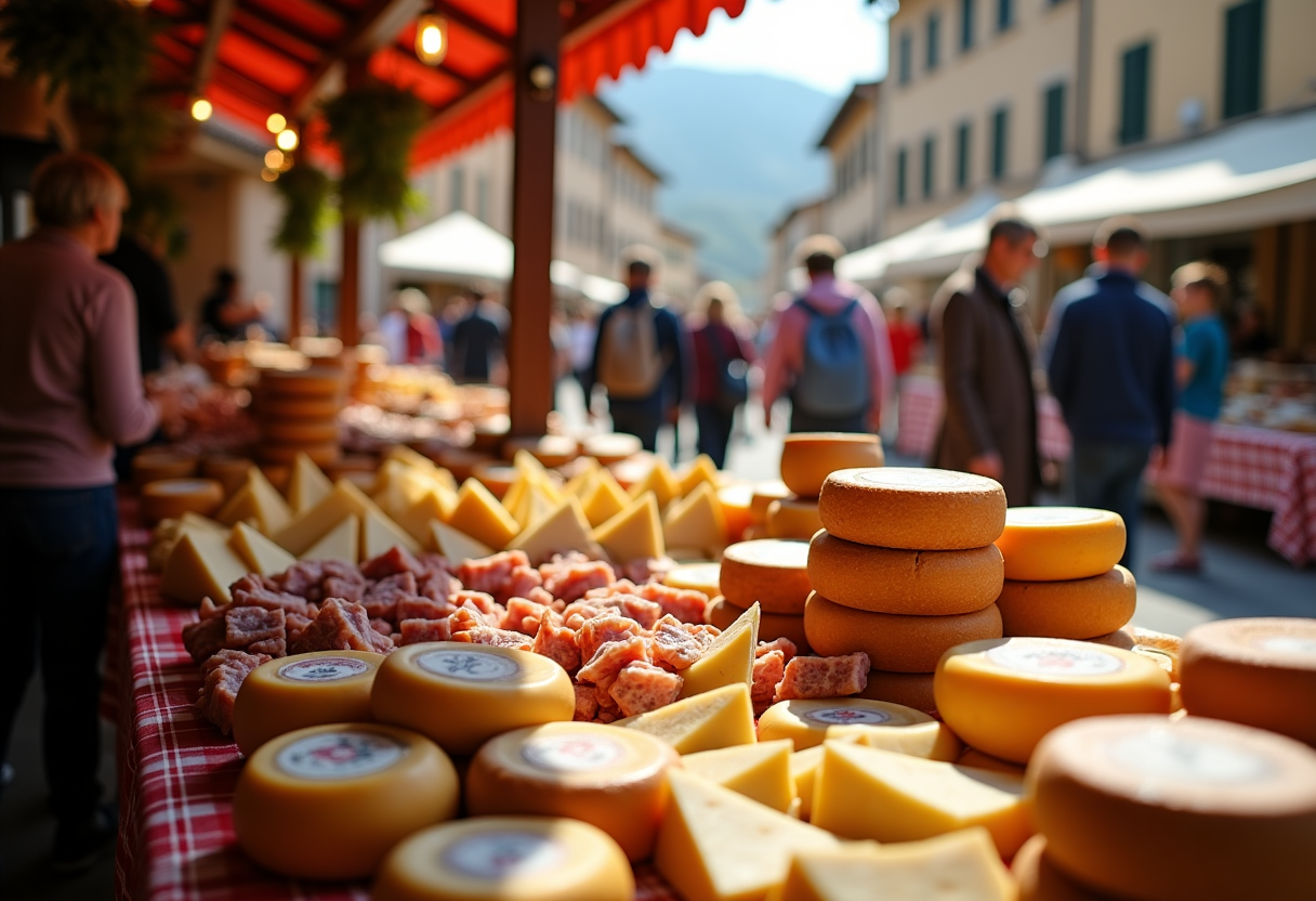 Immagine della Fiera di Carmignano con prodotti tipici