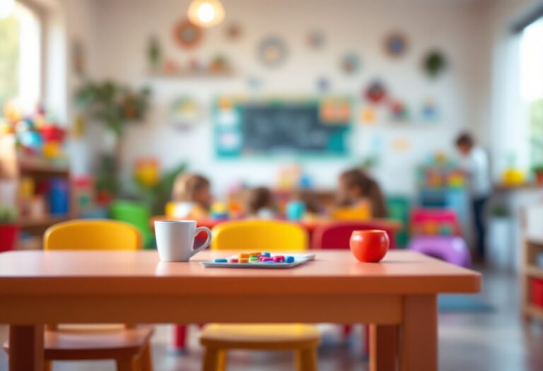 Bambini che partecipano a un'attività educativa prescolare