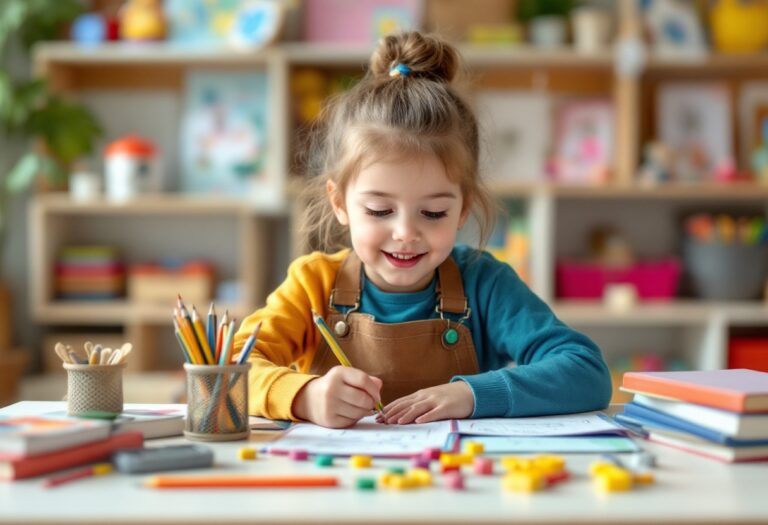 Bambini che partecipano a un'attività educativa prescolare