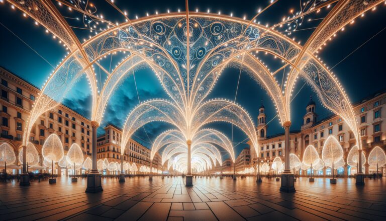 Luminarie natalizie a Giussano durante le festività