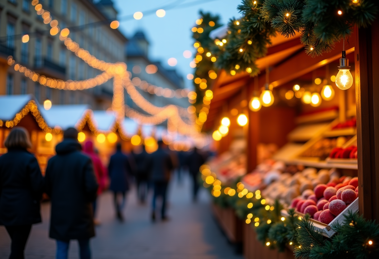 Mercatini di Natale a Bressanone con famiglie felici