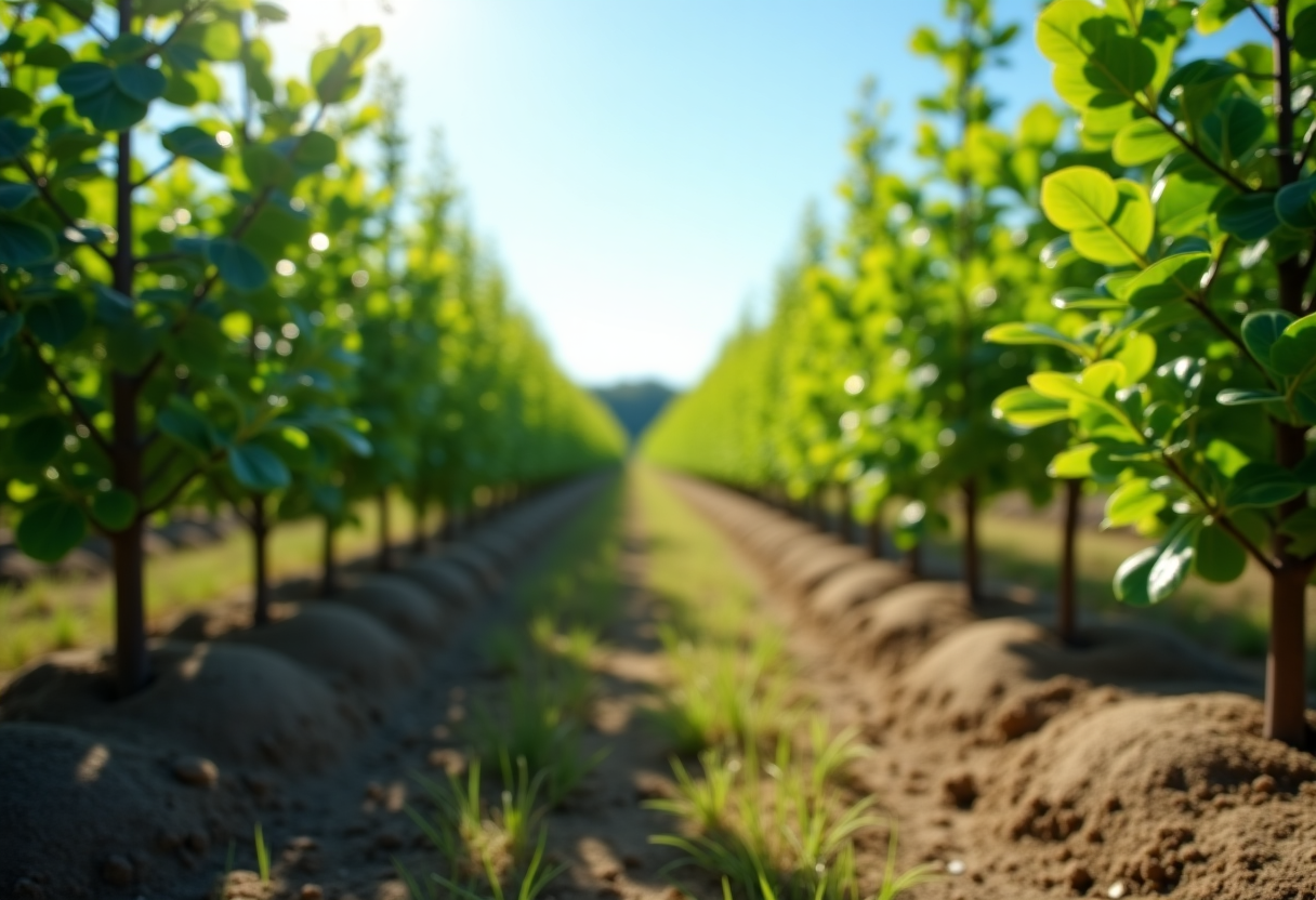 Immagine del primo bosco biosostenibile in Italia