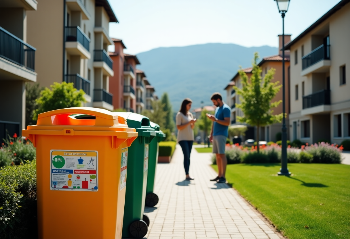 Immagine della raccolta differenziata ad Asti per un futuro sostenibile