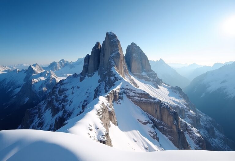 Scenari mozzafiato delle Tre Cime di Lavaredo in inverno