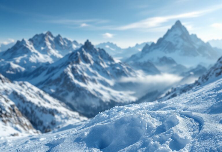 Scenari mozzafiato delle Dolomiti durante una giornata di sci