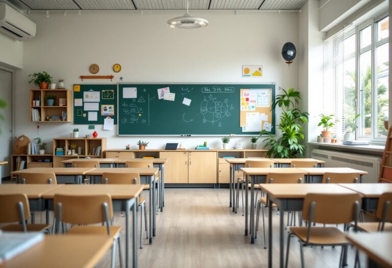 Studenti estoni in aula durante una lezione innovativa