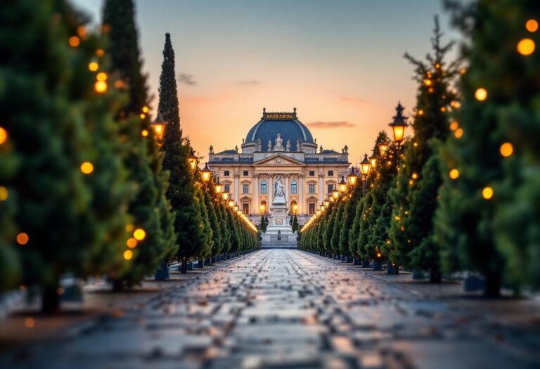 Bambini che partecipano a attività natalizie alla Reggia di Caserta