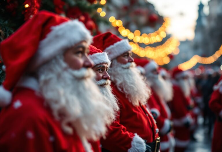 Babbi Natale in piazza a Torino per un gesto di solidarietà