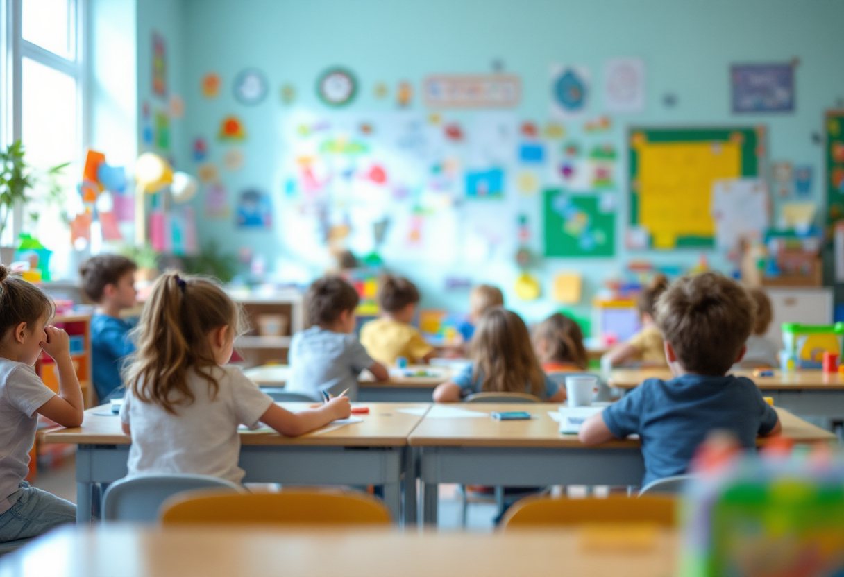 Insegnanti in aula nelle scuole dell'infanzia in Trentino