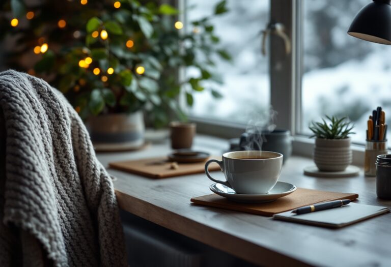 Immagine che rappresenta equilibrio tra lavoro e vita privata in inverno