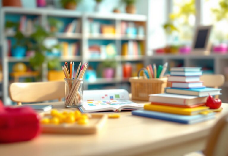 Studenti che apprendono con il metodo Montessori