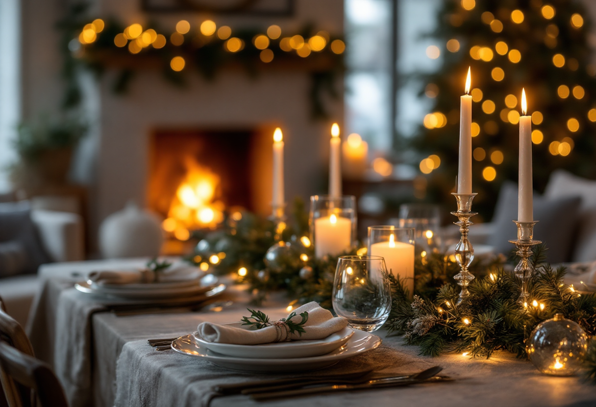 Bambini che festeggiano il Natale con gioia e creatività