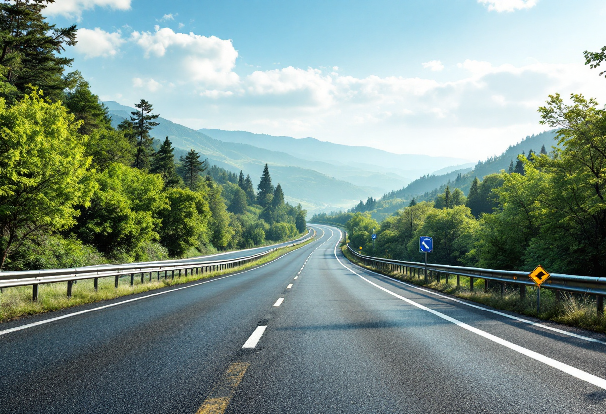 Autostrade italiane moderne che migliorano la mobilità