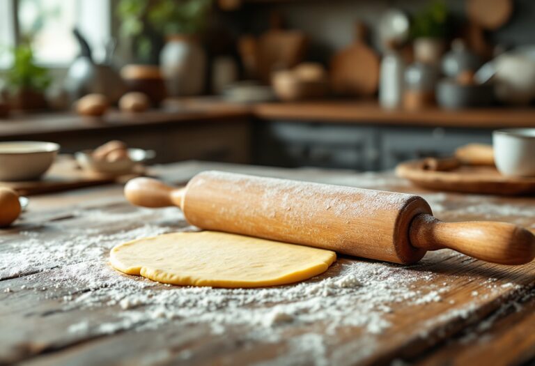 Immagine di pasta fresca fatta in casa con ingredienti