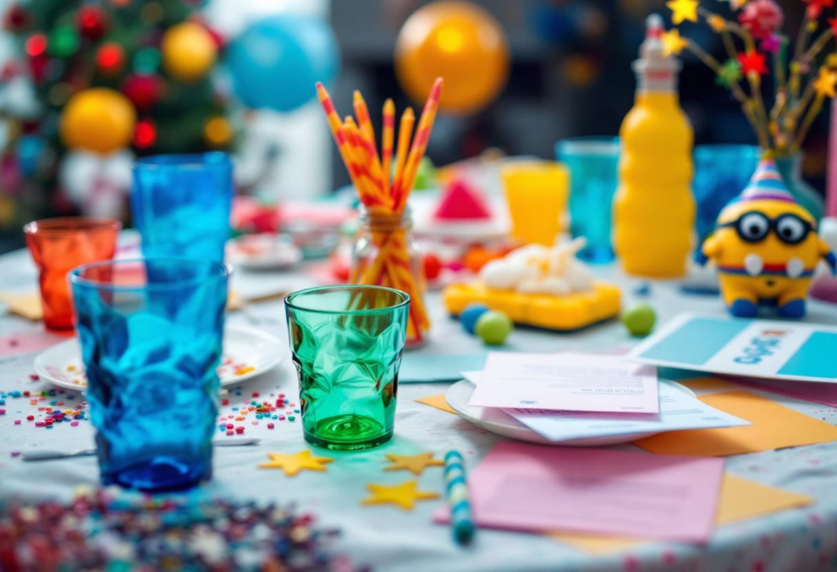 Bambini con occhiali protettivi durante una festa