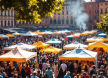 Manifestazione culturale a Bologna con musica e teatro