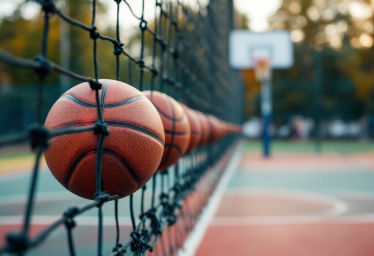 Giocatori di pallacanestro in azione ad Alghero