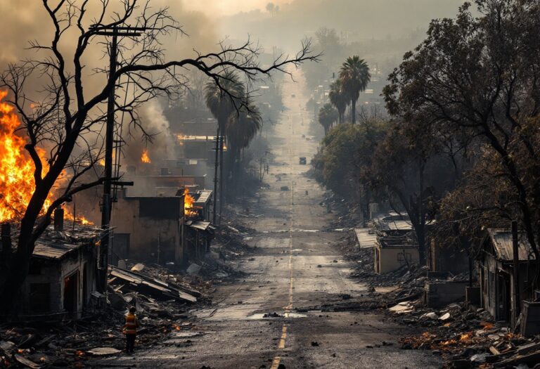 Incendi devastanti a Los Angeles con fumi e fiamme