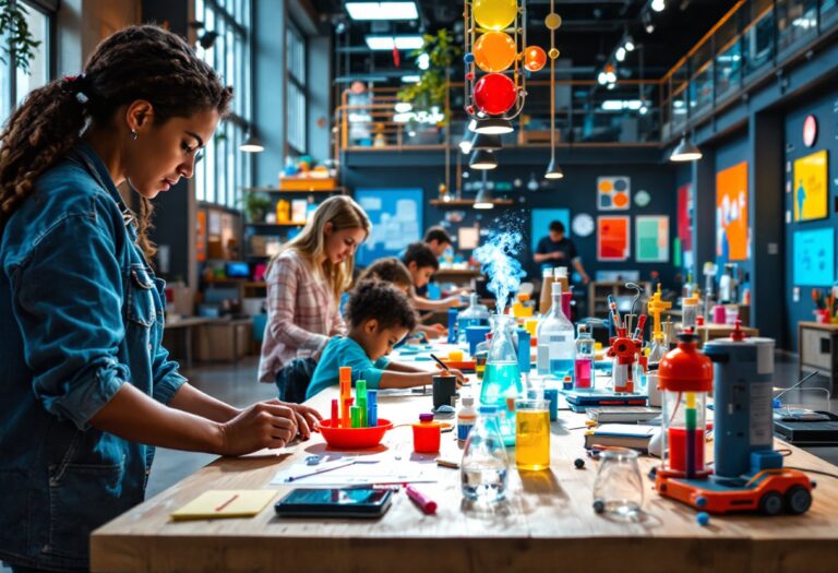 Ragazzi partecipano a laboratori di scienza a Brescia