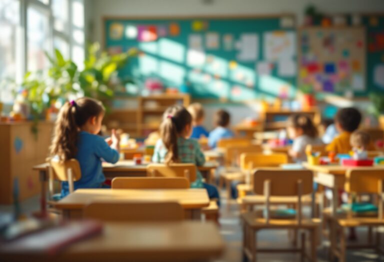 Bambini che apprendono con il metodo Montessori a Pescara