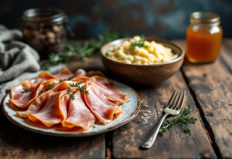 Pappa al prosciutto pronta per lo svezzamento del bambino