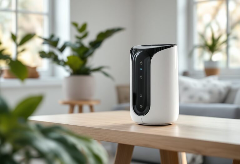 Purificatore d'aria SwitchBot in un ambiente moderno