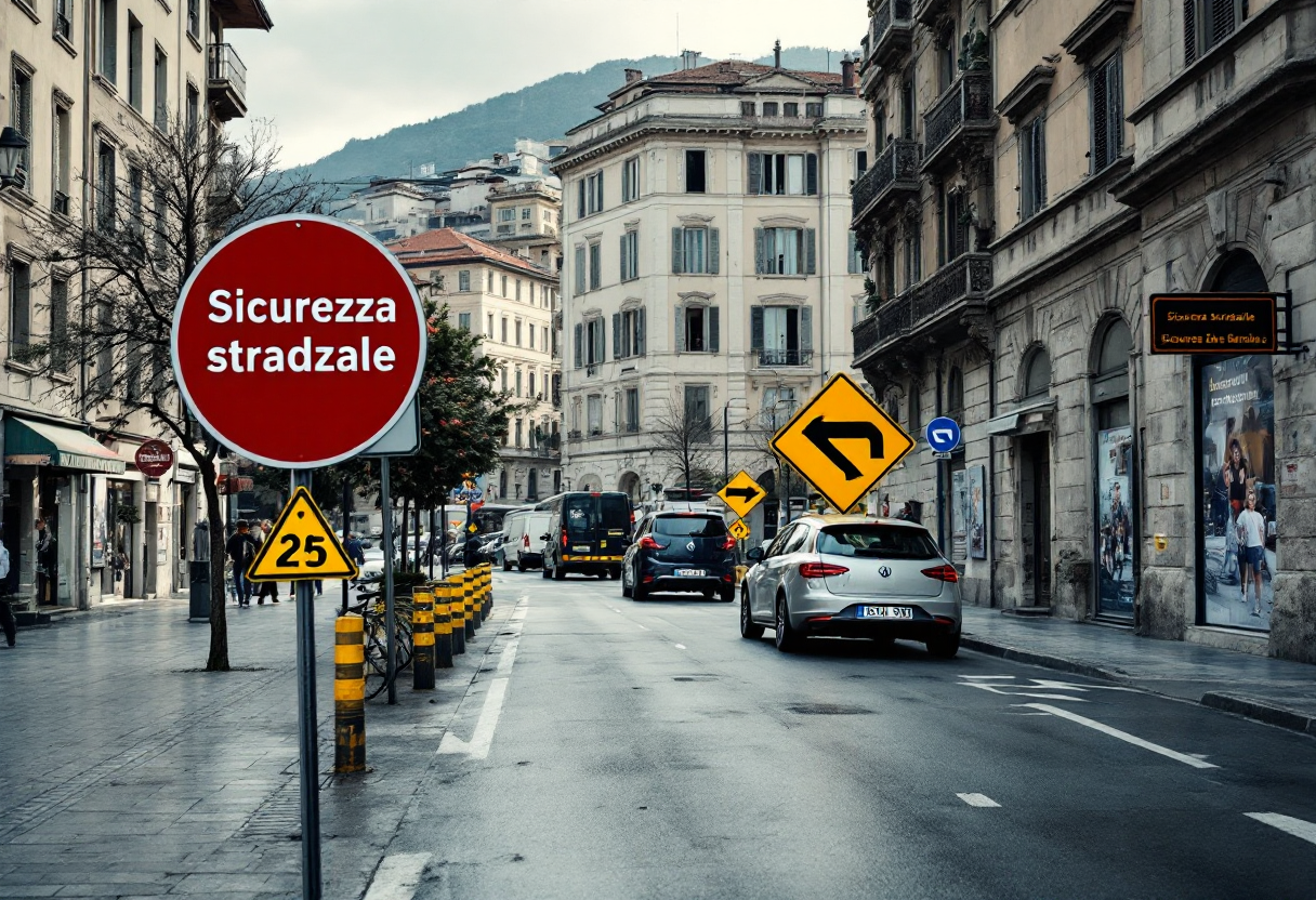 Immagine della campagna di sicurezza stradale in Lombardia