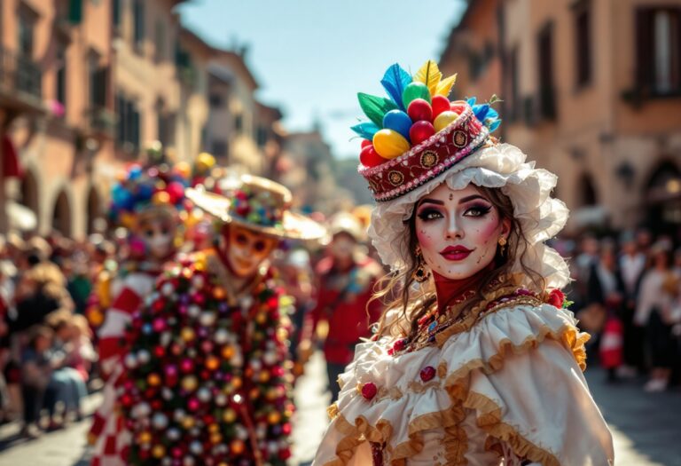 Carnevale di Montevarchi con carri allegorici e maschere