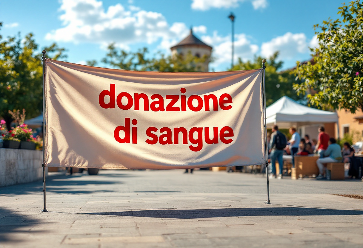 Volontari che donano sangue in Calabria