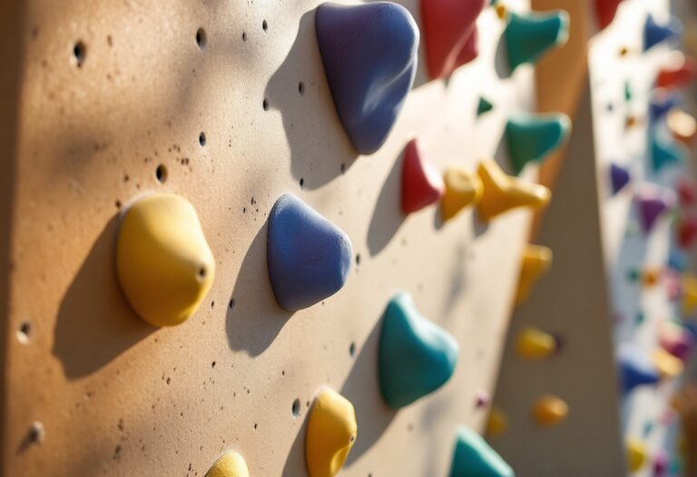 Bambini che utilizzano una parete d'arrampicata multisensoriale