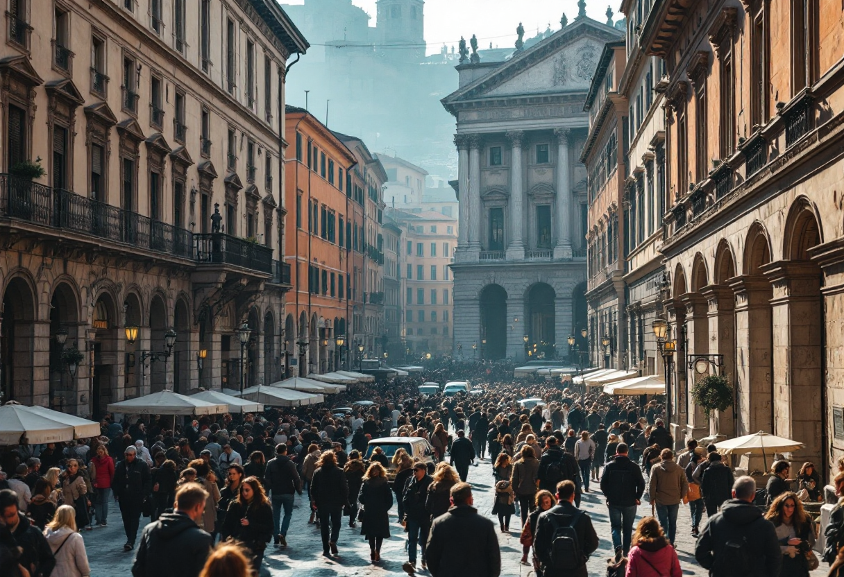 Grafico delle quotazioni e stima inflazione Italia