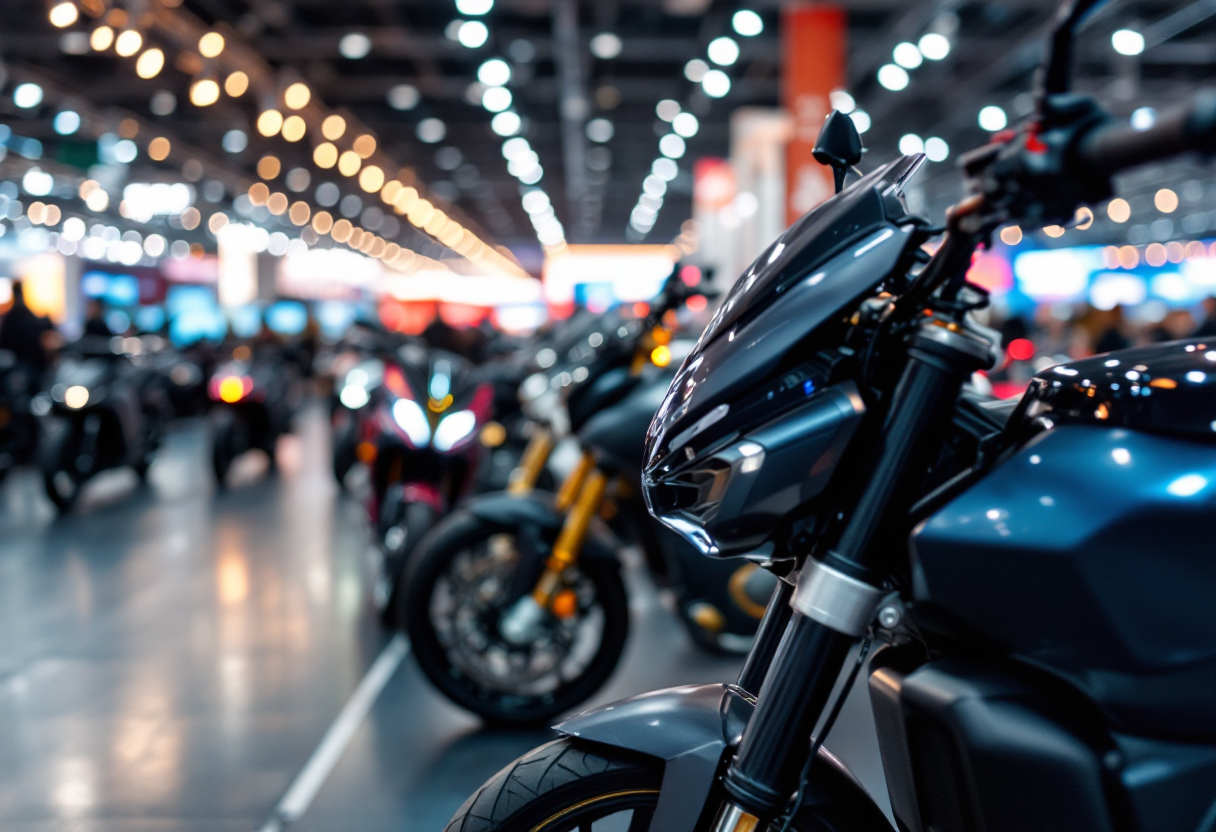 Moto esposte al Roma Motodays 2025, evento per appassionati