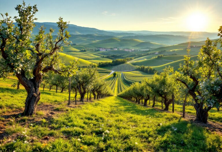 Bambini esplorano la natura durante il tour Montessori in Umbria