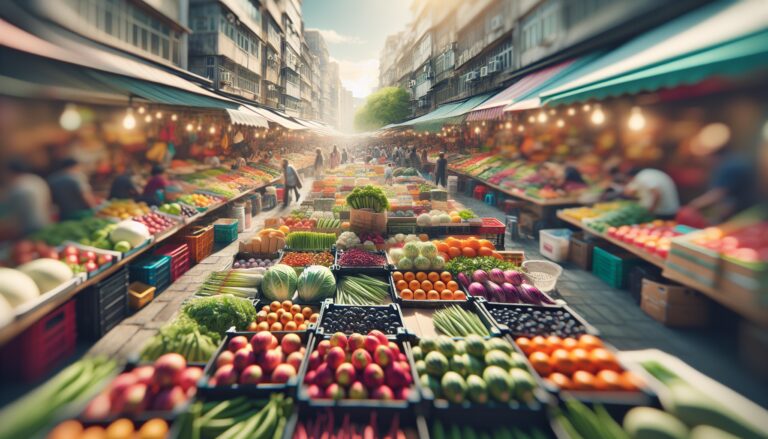 Frutta e verdura di stagione in un mercato locale