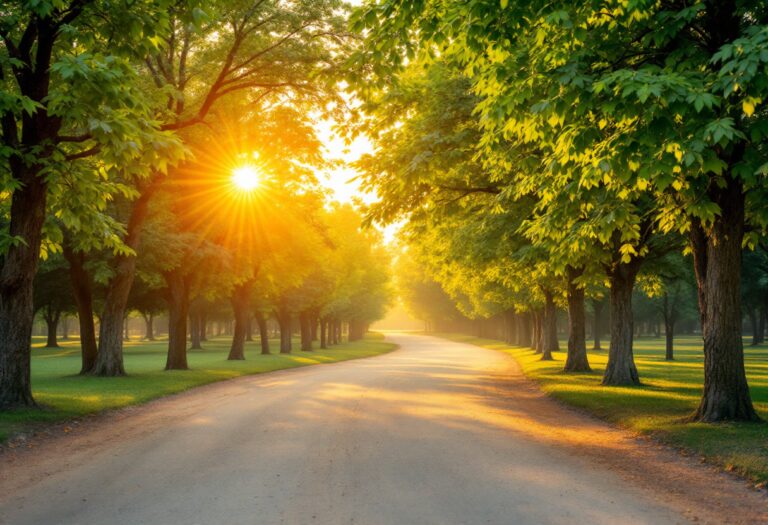 Padre e figlia che passeggiano felici nel parco